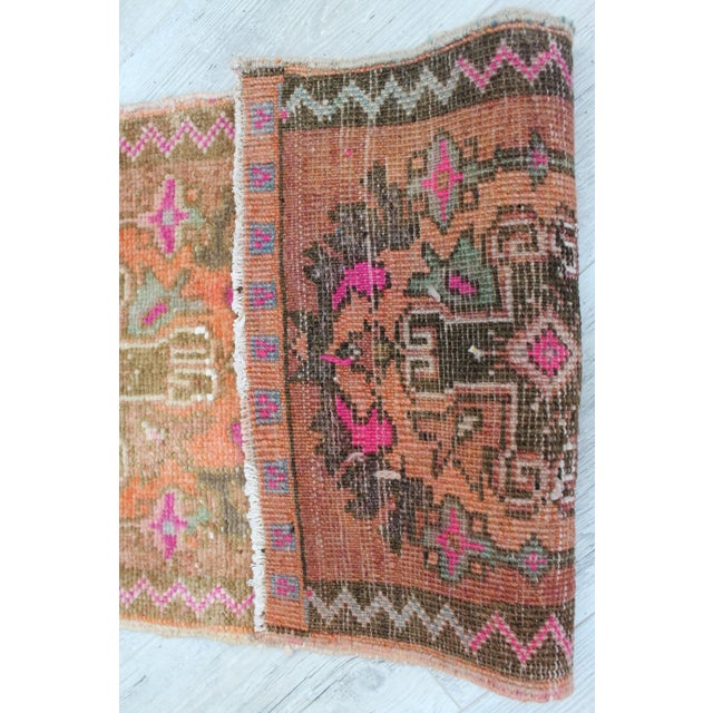 Turkish Mini Rug - 18" X 36" For Sale - Image 10 of 11