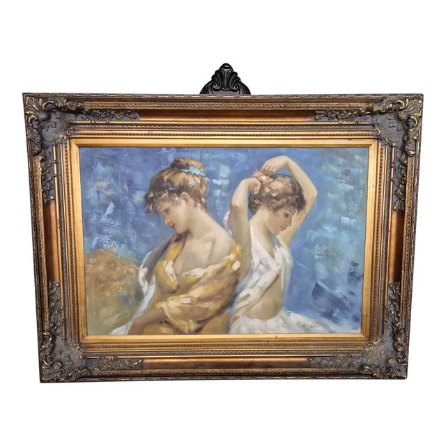 "Amigas" After Jose Royo signed by W. John For Sale