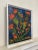 Early 21st Century Vintage Contemporary Impasto Floral Still Life Framed Original Oil Painting, Red, Blue, Green For Sale - Image 5 of 11