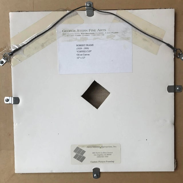 Abstract Abstract Robert Frame Coffee Cup Oil Painting For Sale - Image 3 of 6