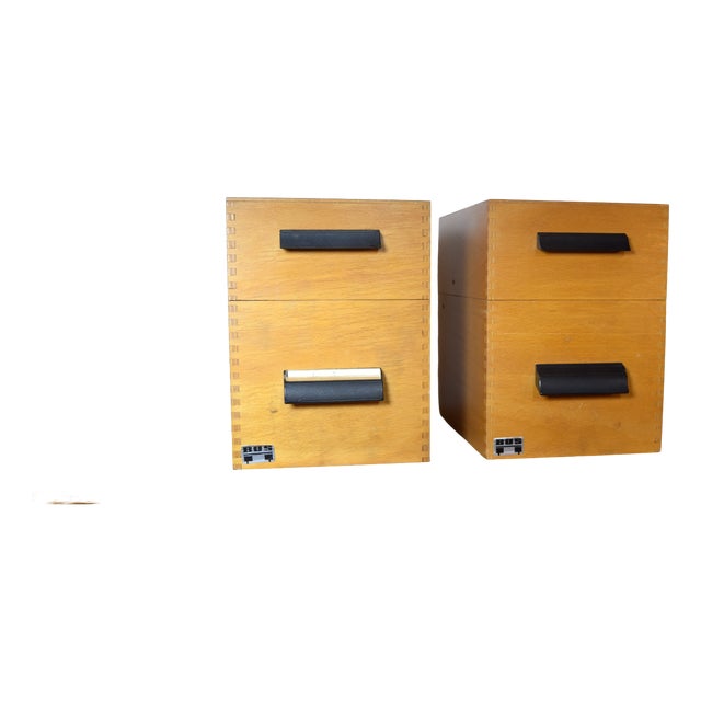Index Card Boxes from Bus, 1970s, Set of 2 For Sale