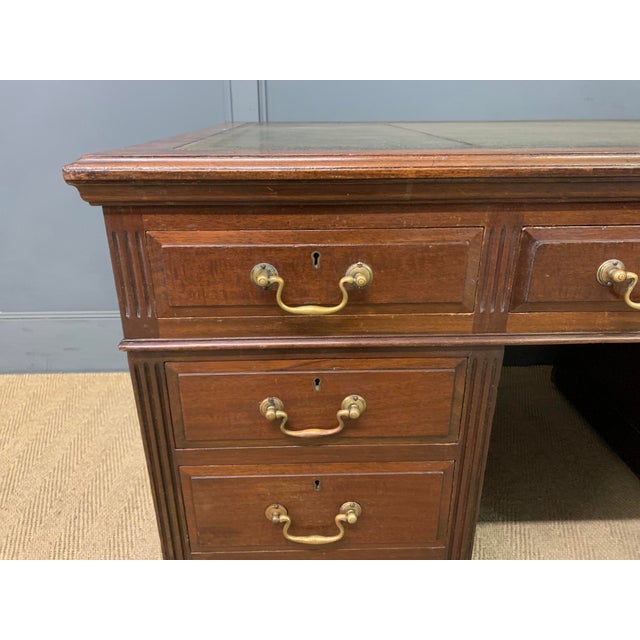 Walnut Partners Pedestal Desk by Maple & Co., 1900 For Sale - Image 6 of 18