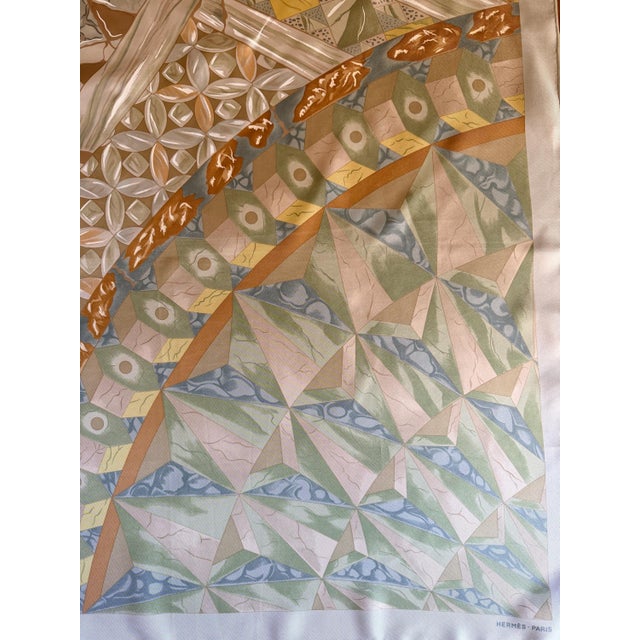 HERMÈS TROPHÉES de Venise II Silk Scarf 2002 designed by Abadie Julie For Sale - Image 11 of 11