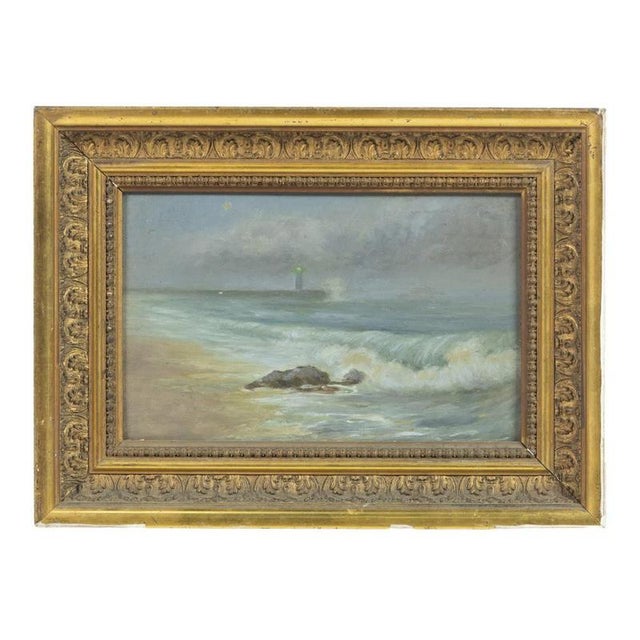Marine, 20th Century, Oil Painting, Framed For Sale - Image 6 of 6