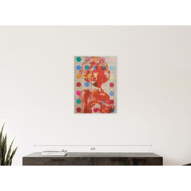 Marilyn Monroe Acrylic on 1/4 inch thick plywood. Ready to hang. Signature at the back. White wood frame.