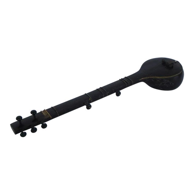 Vintage Wood Sitar From India For Sale