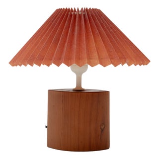 Wood and Paper Japandi Table Lamp, 1990s For Sale