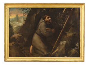 Italian Artist, Saint Francis, 1720, Oil on Canvas, Framed