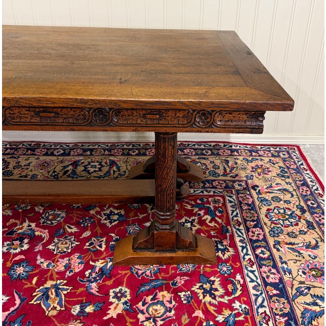 Antique French Renaissance Farmhouse Triple Baluster Dining Table Oak c.1900 For Sale - Image 16 of 18
