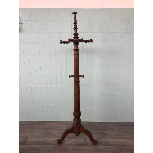 Antique Coat Rack in Walnut, 19th Century For Sale - Image 9 of 18