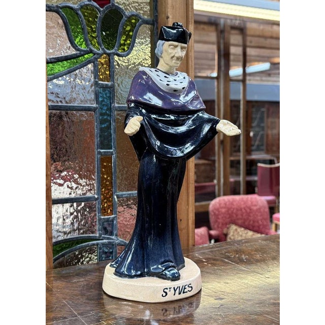 Jos Kervella, Saint Yves in Quimper, 1930s, Earthenware For Sale - Image 4 of 16