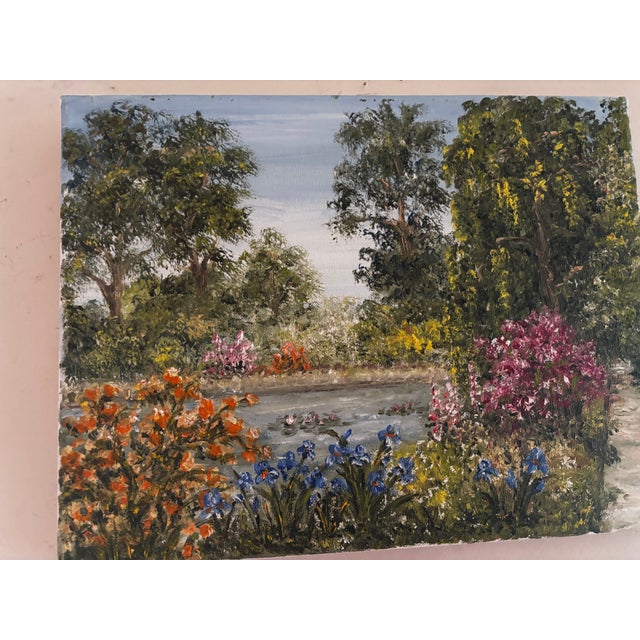 Bring the beauty of nature indoors with this stunning 14x10 oil impressionist water landscape. This unframed piece...