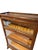 Chippendale Antique Library Bookcase Lundstrom Chippendale Leaded Glass 3-Tier Sectional Barrister Bookcase - Quarter-Sawn Oak For Sale - Image 3 of 17