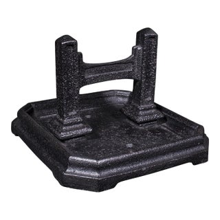 Antique Boot Scraper & Pull, English Cast Iron, Entrance Shoe Cleaner, Victorian For Sale