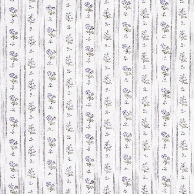 2020s Schumacher Cabanon Stripe Fabric in Violet For Sale - Image 5 of 5