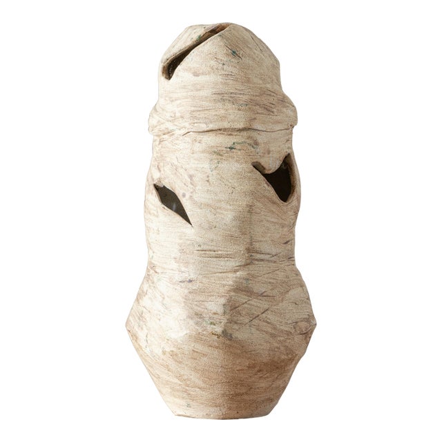 Signed Sculptural Studio Ceramic Pottery Vessel, Dated 2008 For Sale