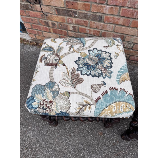 English Newly Upholstered English Benches For Sale - Image 3 of 7