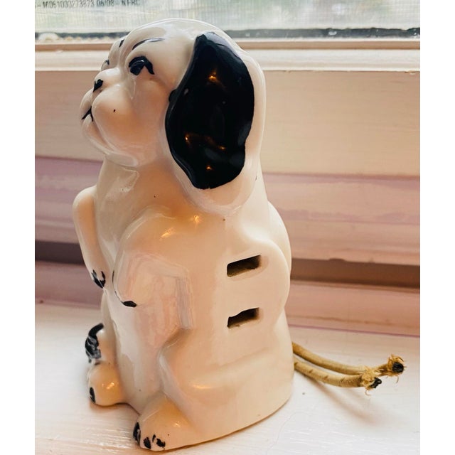 Antique Ceramic Puppy Dog 3-Way Electric Plug Figurine, 1920-40 For Sale - Image 12 of 12
