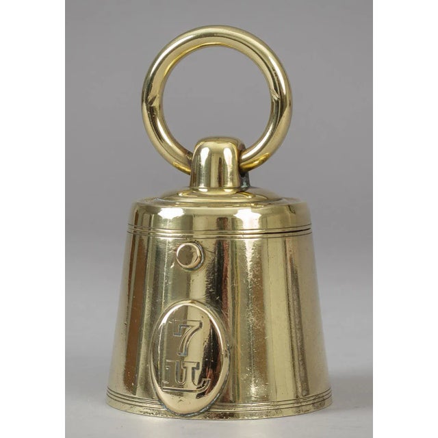 Antique Brass "7 Lb" Weight Inkwell For Sale - Image 11 of 11