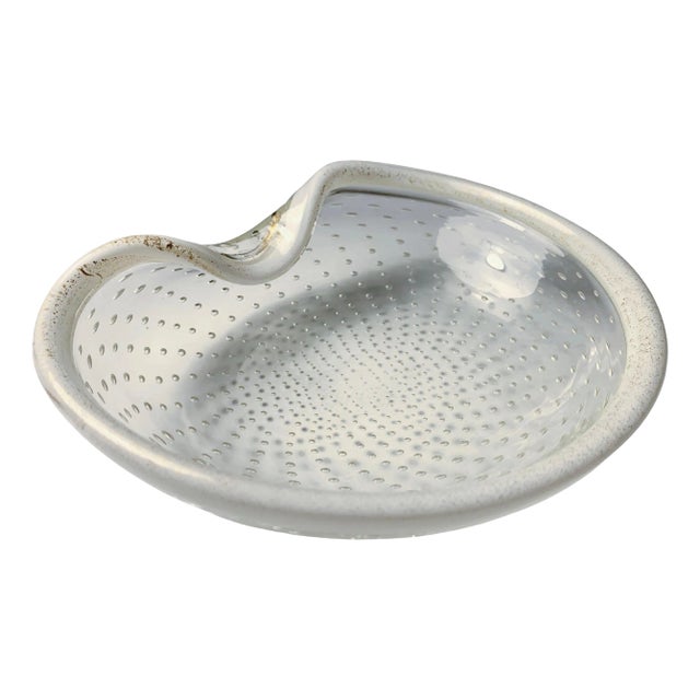 Murano Controlled Bubble Glass Bowl / Ashtray by Barovier & Toso For Sale