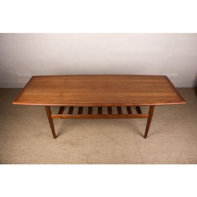 Large Danish Teak Coffee Table with Two Levels by Grete Jalk for Glostrup Mobelfabrik., 1960s For Sale - Image 10 of 14