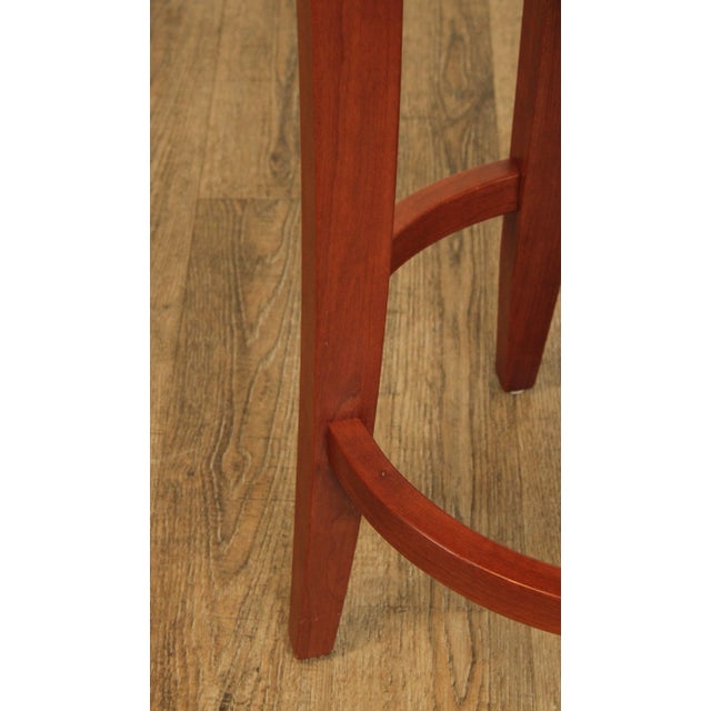 Zimmerman Chair Shop Leather Upholstered Cherry 'Milano' Swivel Bar