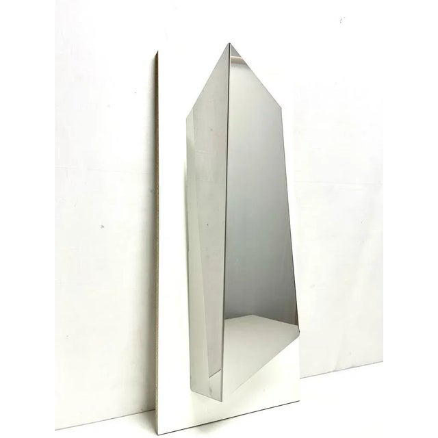 Large Sculptural Stainless Steel Wall Lamp, 1970s, in Flawless conditions. Designed 1970 to 1979 European Plug (up to...
