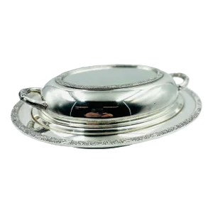 Early 20th Century Carson Pirie Scott & Co. Dept. Stores "Radiant Rose Superfine" Covered Silver Serving Dish