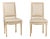 Pair of French Louis XVI Style 1920s Painted Side Chairs with Fluted Legs For Sale