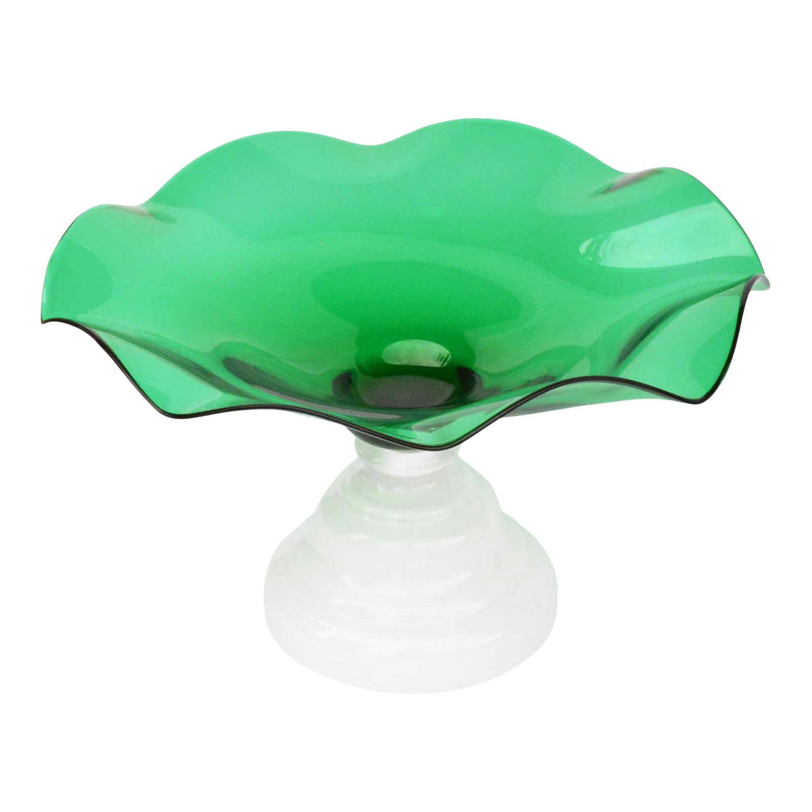 1960s Glass Fruit Plate, Harrachov, Czechoslovakia Chairish