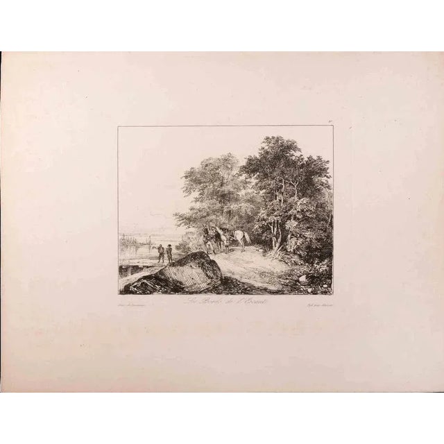 Nicolas Toussaint Charlet, Les Bords de l'Escaut, Original Etching, 1841 For Sale - Image 3 of 3