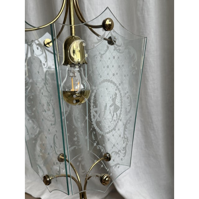 Glass Lantern Pendant by Pietro Chiesa for Fontana Arte, 1950s For Sale - Image 6 of 18