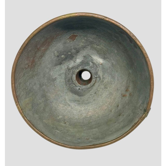 Mid 19th Century Swedish Copper Funnel Hand-Forged With Tin Lining Rustic Kitchen Farmhouse Decor For Sale In Washington DC - Image 6 of 12