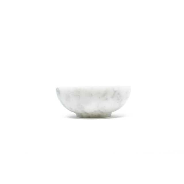 Rice Bowl in White Carrara Marble For Sale - Image 3 of 10