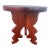 Boho Chic Vintage Hand Carved Wood Pedestal Stand Fiji Island Art Small Accent Table Decor For Sale - Image 3 of 15