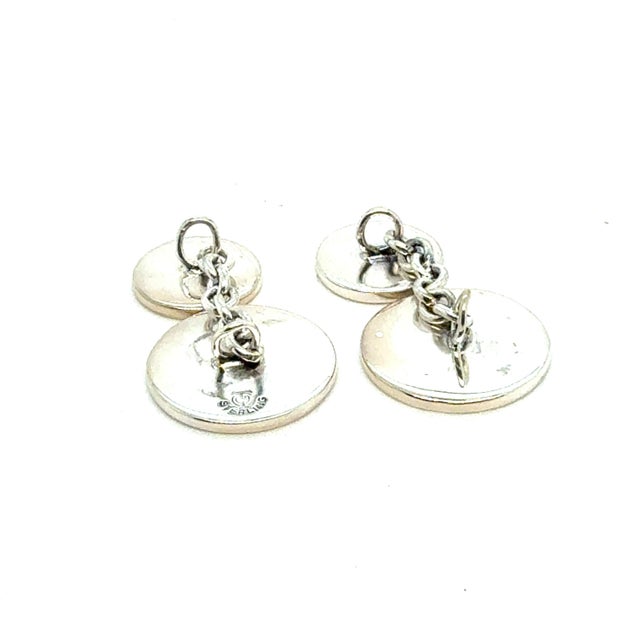 1990s 1990s Pair of Tiffany & Co Cufflinks Sterling Silver Estate For Sale - Image 5 of 6
