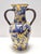 Vintage Handmade Yellow and Blue Glazed Ceramic Amphora Vase by Zulimo Aretini, Italy, 1950s For Sale - Image 15 of 15
