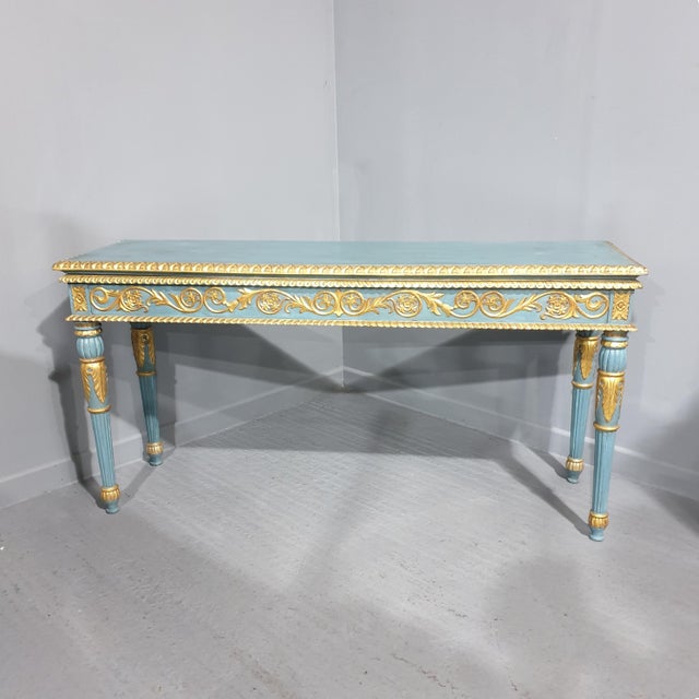 Parcel Gilt Console Hall Table, 1910s For Sale - Image 14 of 14