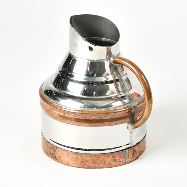 Vintage French Bistro Carafe With Copper Accents For Sale - Image 10 of 10