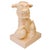 Large Scale Vintage Monochrome Blush Pink Glazed Ceramic Foo Dogs - A Pair For Sale - Image 14 of 17