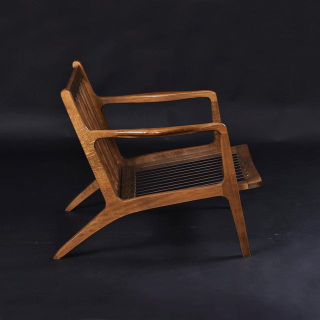 1950s Pair of Otto Gerdau Italian 1950s Lounge Chairs in New Black Leather For Sale - Image 5 of 18