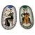 Set of 2 2001 Natalie Sobolev Hand Painted Porcelain Wall Plates For Sale