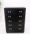 James Mont Ebonized Black Lacquer Mahogany Tall 5 Drawers Dresser Gold Bracket Pulls MNT For Sale - Image 4 of 13