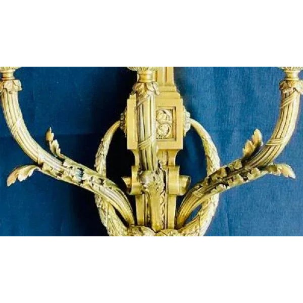 French Bronze Three Light Electrified Wall Sconce For Sale - Image 10 of 11