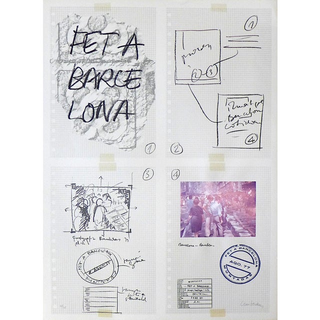 Antoni MUNTADAS Fet in Barcelona, 1977 Original lithograph signed and numbered in pencil by the artist. Edition of 75...