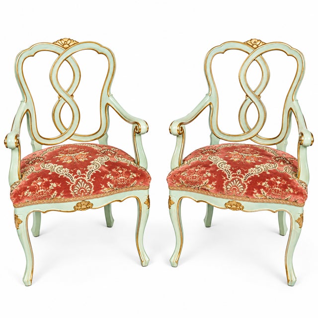 Italian Walnut Armchairs attributed to Fratelli Testolini, Venice, Italy, 1930s, Set of 2 For Sale - Image 10 of 10