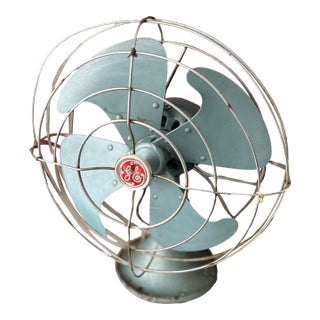 Vintage General Electric 12" Oscillating Desk Fan Model Fm12v43 Functional For Sale