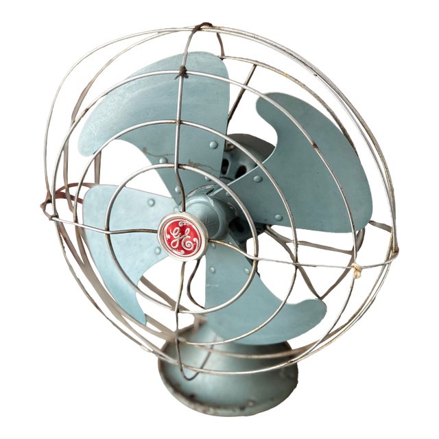 Vintage General Electric 12" Oscillating Desk Fan Model Fm12v43 Functional For Sale