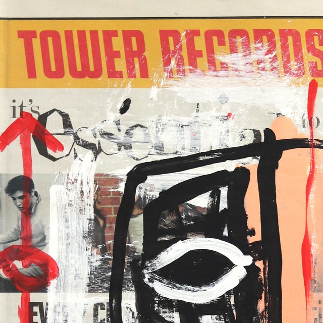Abstract Spinhead - Abstract Figurative Graffiti Street Art Acrylic Painting on Newspaper by Gary John For Sale - Image 3 of 6