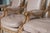 1960s Set of Four Louis XVI-Style Painted Fauteuils in Pale Leather With Nailhead Trim — Architectural Neoclassical Seating For Sale - Image 9 of 10